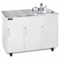 Ozark River Mfg Advantage White Hot & Cold Water Portable Sink w/Stainless Top ADAVW-SS-SS1DN